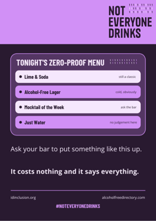 Alcohol Free Menu Dark