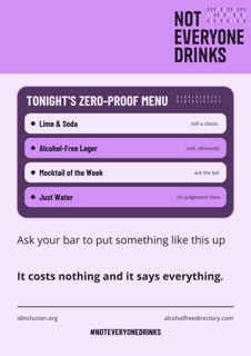 Alcohol Free Menu Light