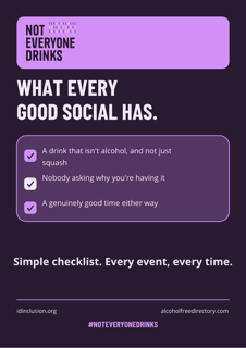 Checklist for Social Events Dark